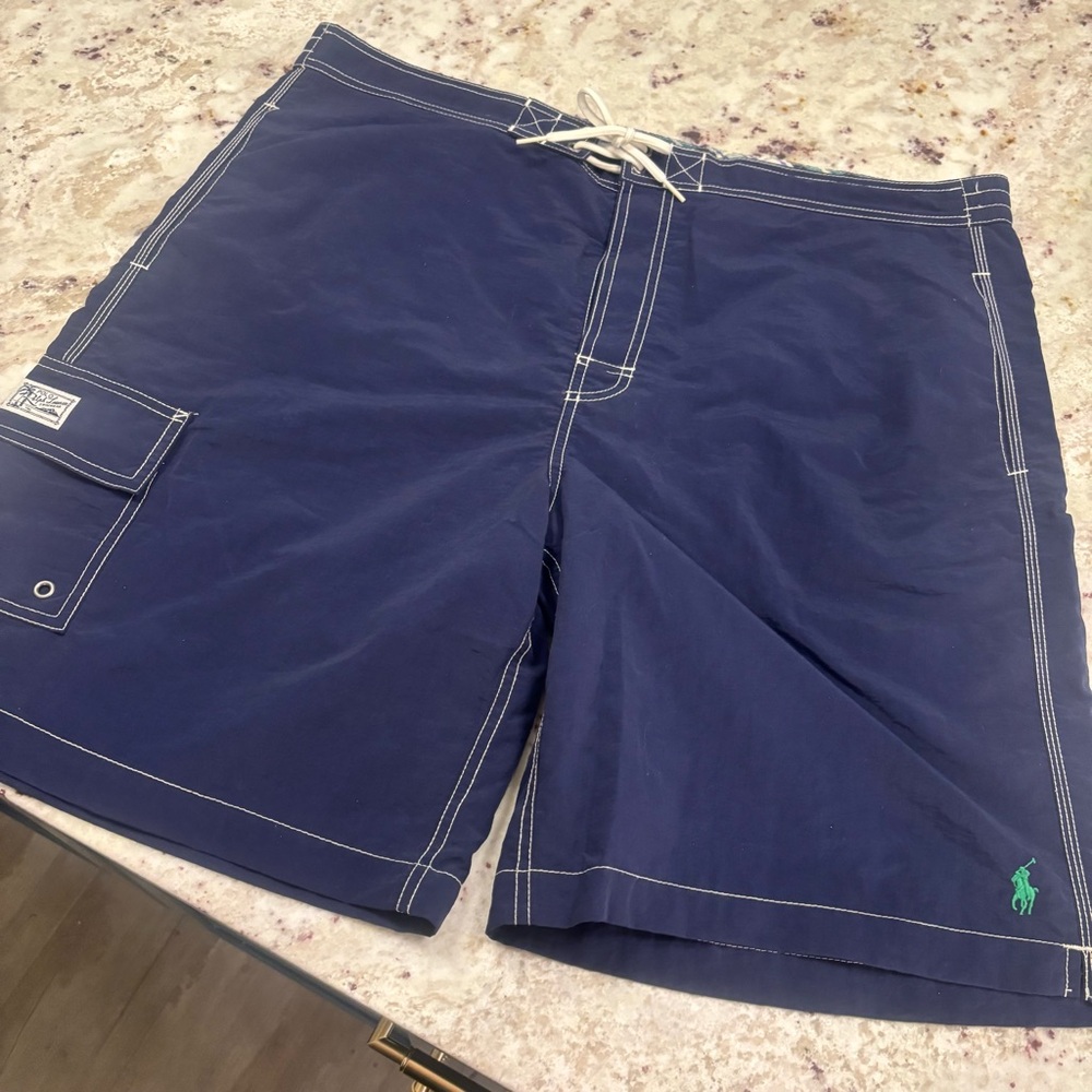 Polo by Ralph Lauren Men's Blue Swim Board Shorts Trunks XL